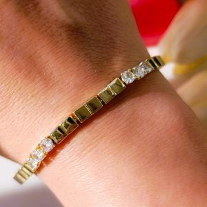 MRA-5007 YUVARLAK TAŞ,KARE PLAKA BİLEKLİK