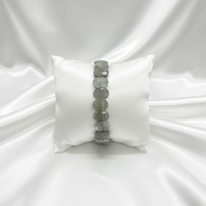 MR-RX-003 LABRADORİT RONDEL KESİM DOĞAL TAŞ BİLEKLİK