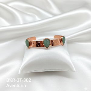BKR-3T-302 3 TAŞ AVENTURİN BAKIR KELEPÇE