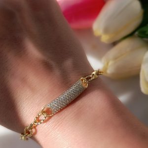 MRA-5013 TAŞLI KÜNYE MODEL,HALKA ZİNCİR BİLEKLİK