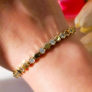 MRA-6021 PETEK MODEL TAŞLI ve DÜZ  PLAKA SIRA BİLEKLİK