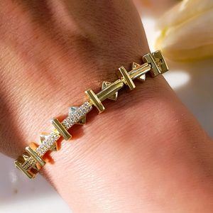 MRA-7014 ÇUBUK ve OK DETAYLI TAŞLI BİLEKLİK