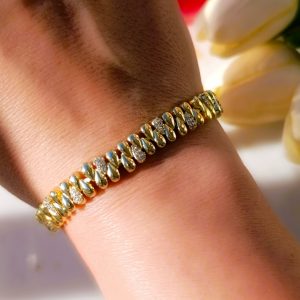 MRA-8006 ÇİFT SIRA IŞILTILI DAMLA BİLEKLİK