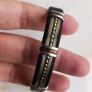 MRE-BKRD-101 Deri Kaplama Bakır Erkek Kelepçe