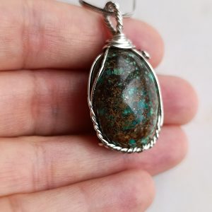 KLY-007 İran Firuze (Turkuaz) Doğal Taş Kolye