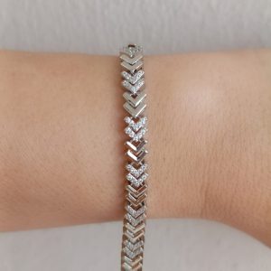 MRB-9001 ÇİFT V FORM ZİRKON TAŞLI BİLEKLİK